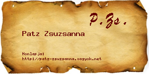 Patz Zsuzsanna névjegykártya