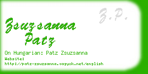 zsuzsanna patz business card